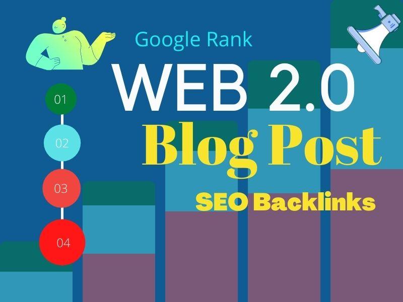 20 Web 2.0 HQ Backlink Permanent Post with Niche manually
