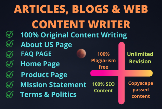 I"ll write 1000 words of SEO optimized content for your blog or website