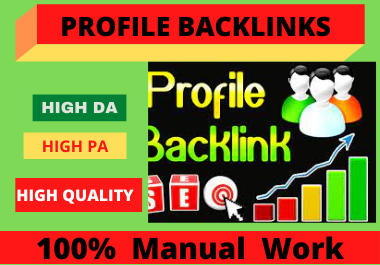 20 Profile backlink high authority manual permanent link High DA 50+ link building