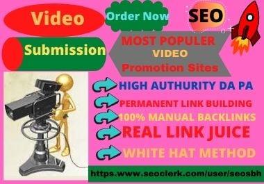 Live 20 Video Submission high authority backlinks low spam high da link building
