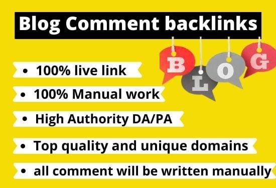 I will create 300 dofollow blog comment High quality backlinks