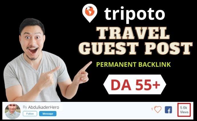 I will do write and publish the travel guest post in da 55 travel blog