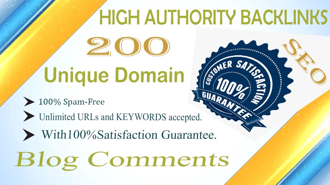 I will do 200 Unique Domain Blog Comments High Quality Backlinks For Higher Rankings