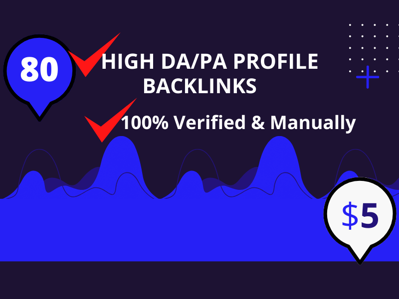 I will provide 80 high quality profile backlinks manually 