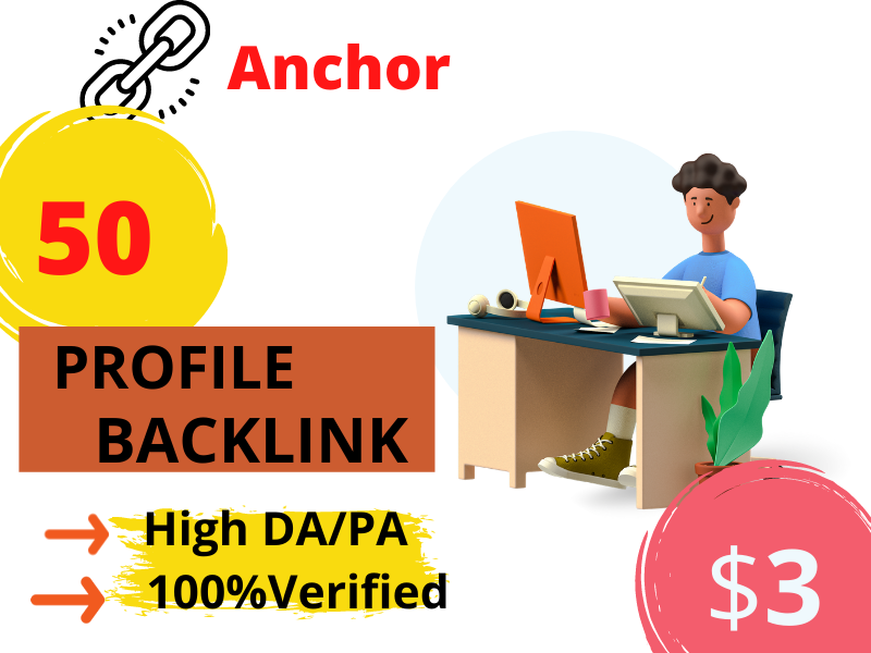 I will build 50 high DA/PA profile backlinks manually 