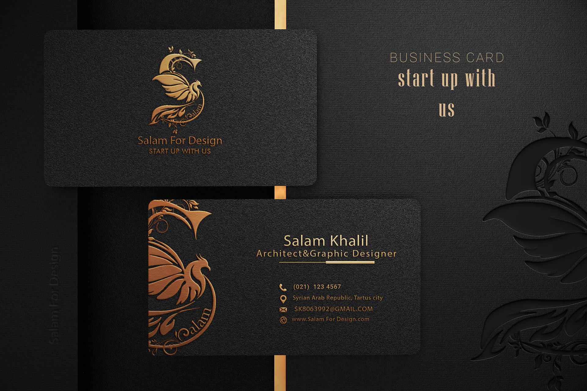 I will do luxury business card, thank you card design in 24 hour