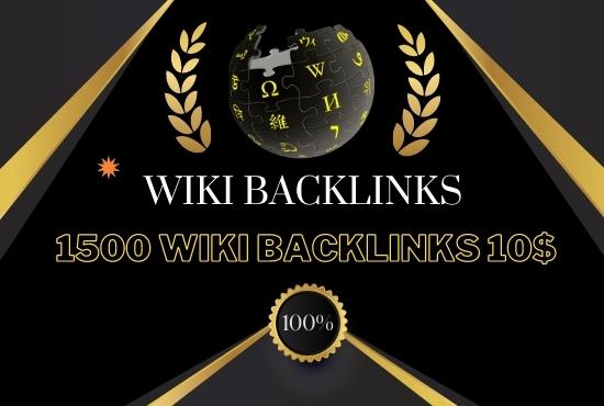 I can provide you with 1500 wiki backlinks mixed profiles and articles