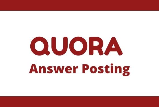 Guaranteed Promote your website 15 unique high quality Quora Answer
