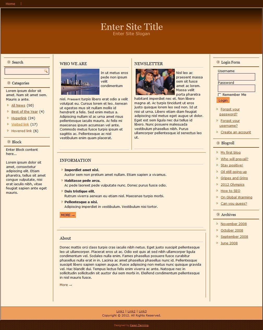 I will provide 6 RESPONSIVE MAGAZINE STYLE WEB TEMPLATE PACK.