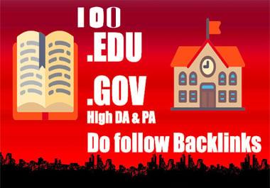 Do 100 premium quality powerful edu gov Backlinks