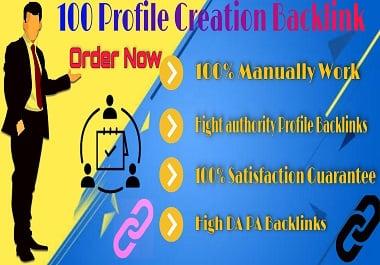 I will give 100 social media Profile Creation Backlink to quickly rank your website on Google 1st pa