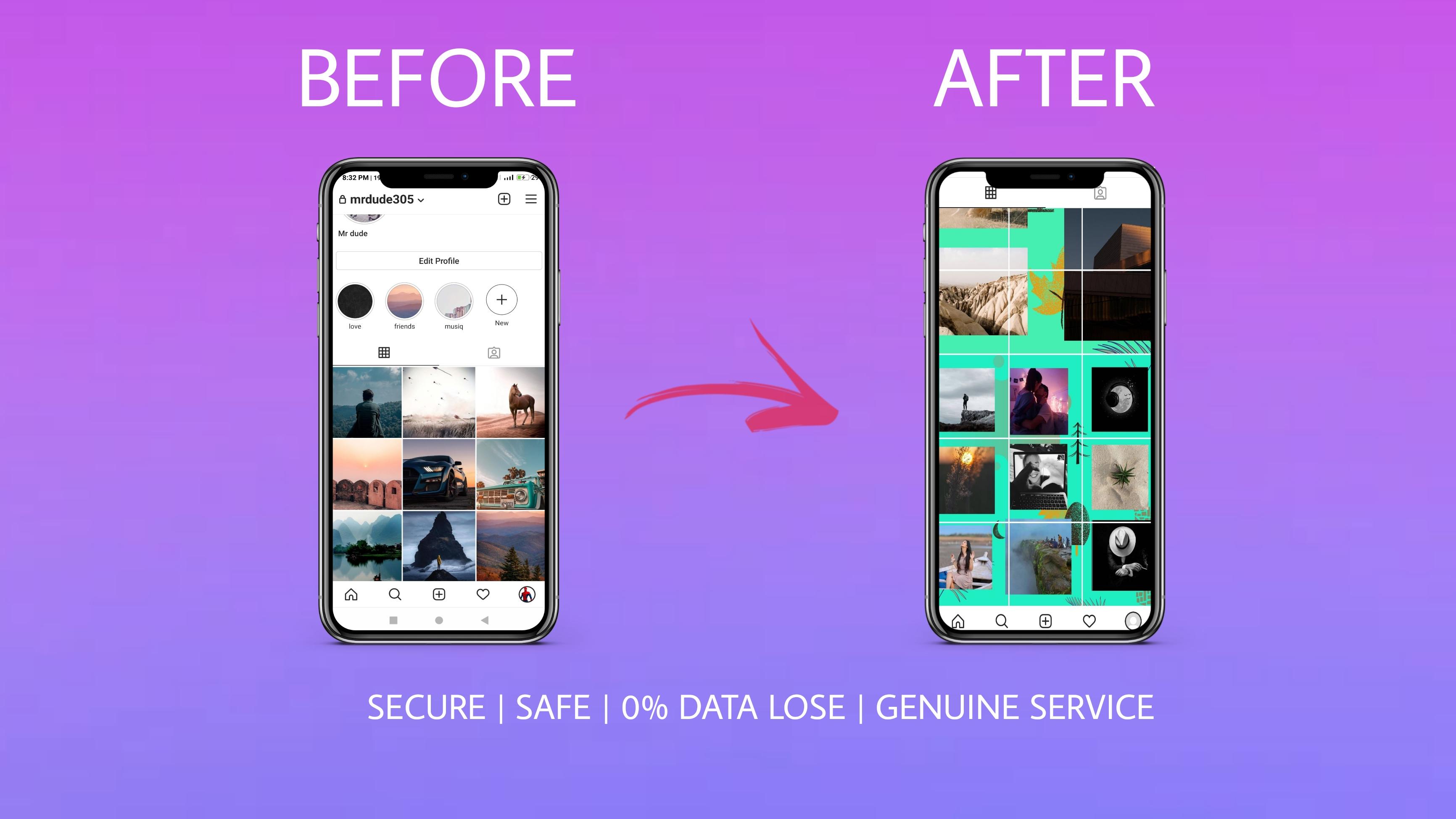 I will create stunning instagram puzzle feed with your 6 images