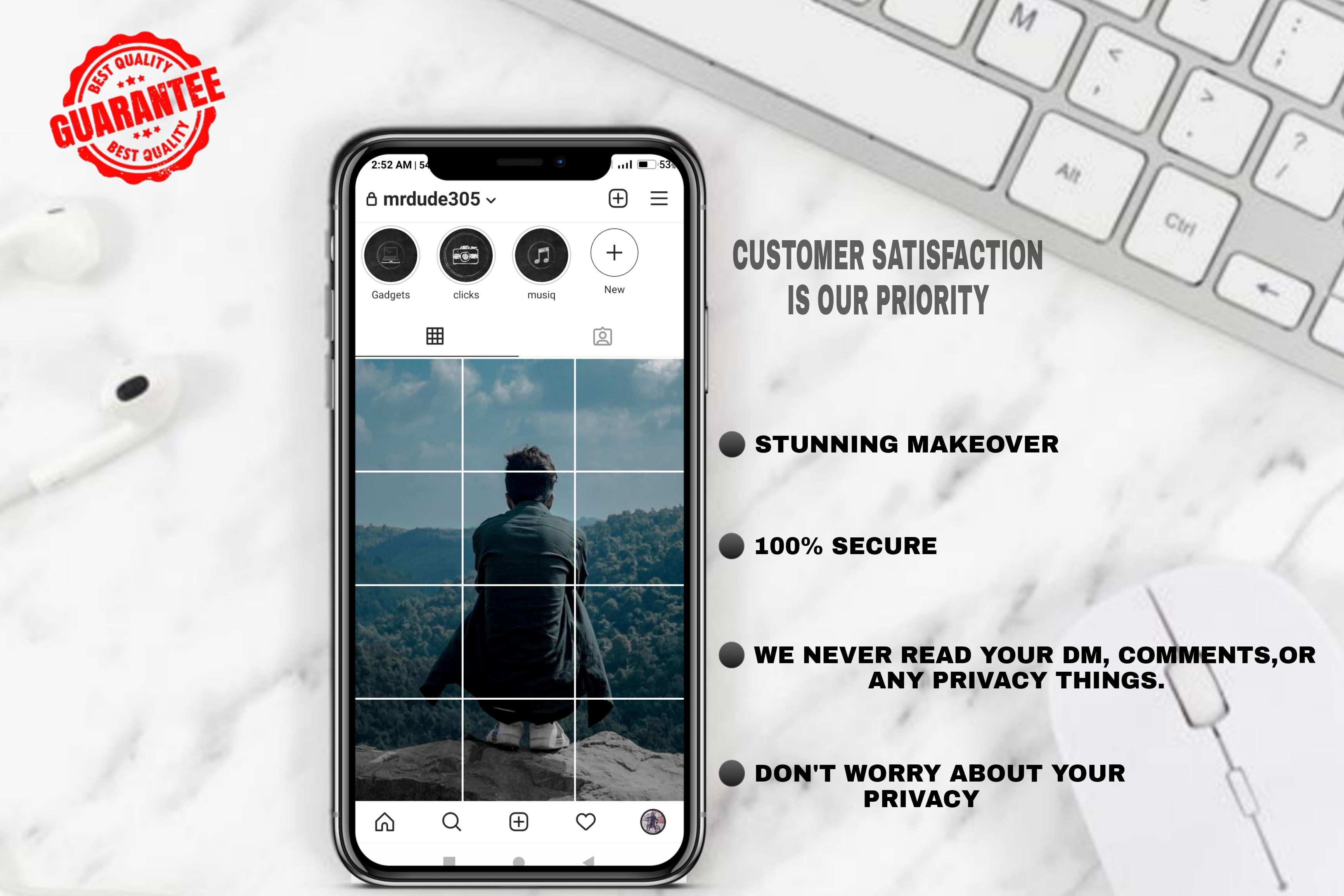 I will create stunning instagram puzzle feed with your 6 images