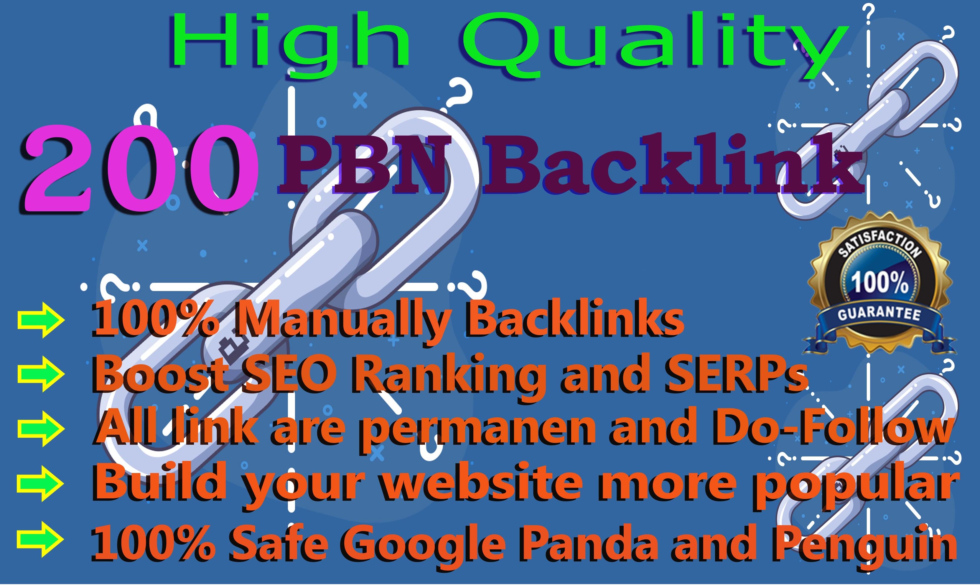 I will Provide 200 Permanent web2 PBN Backlink with High DA PA on your Homepage with unique Website