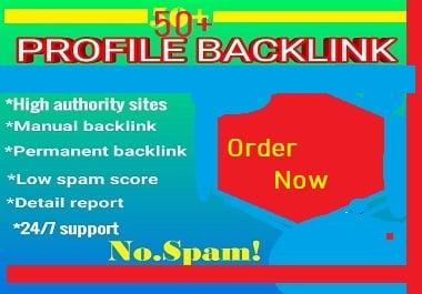 I Will Creation 50+Manualy Profiles Backlink For Your Site top Ranking