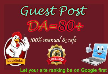 I will Create 5 high guest post Backlink for your website SEO