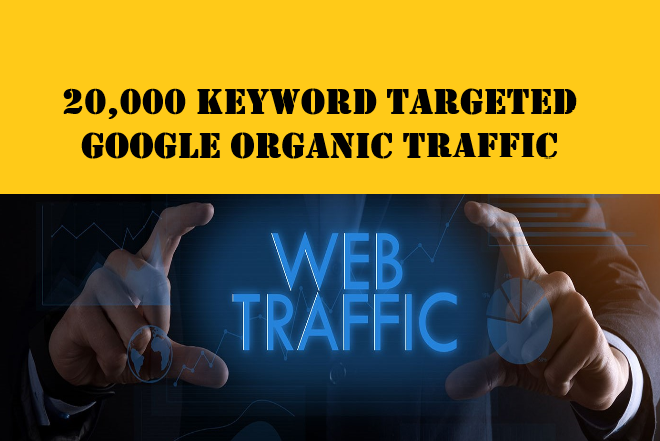 I will bring 20, 000 keyword targeted google organic traffic 