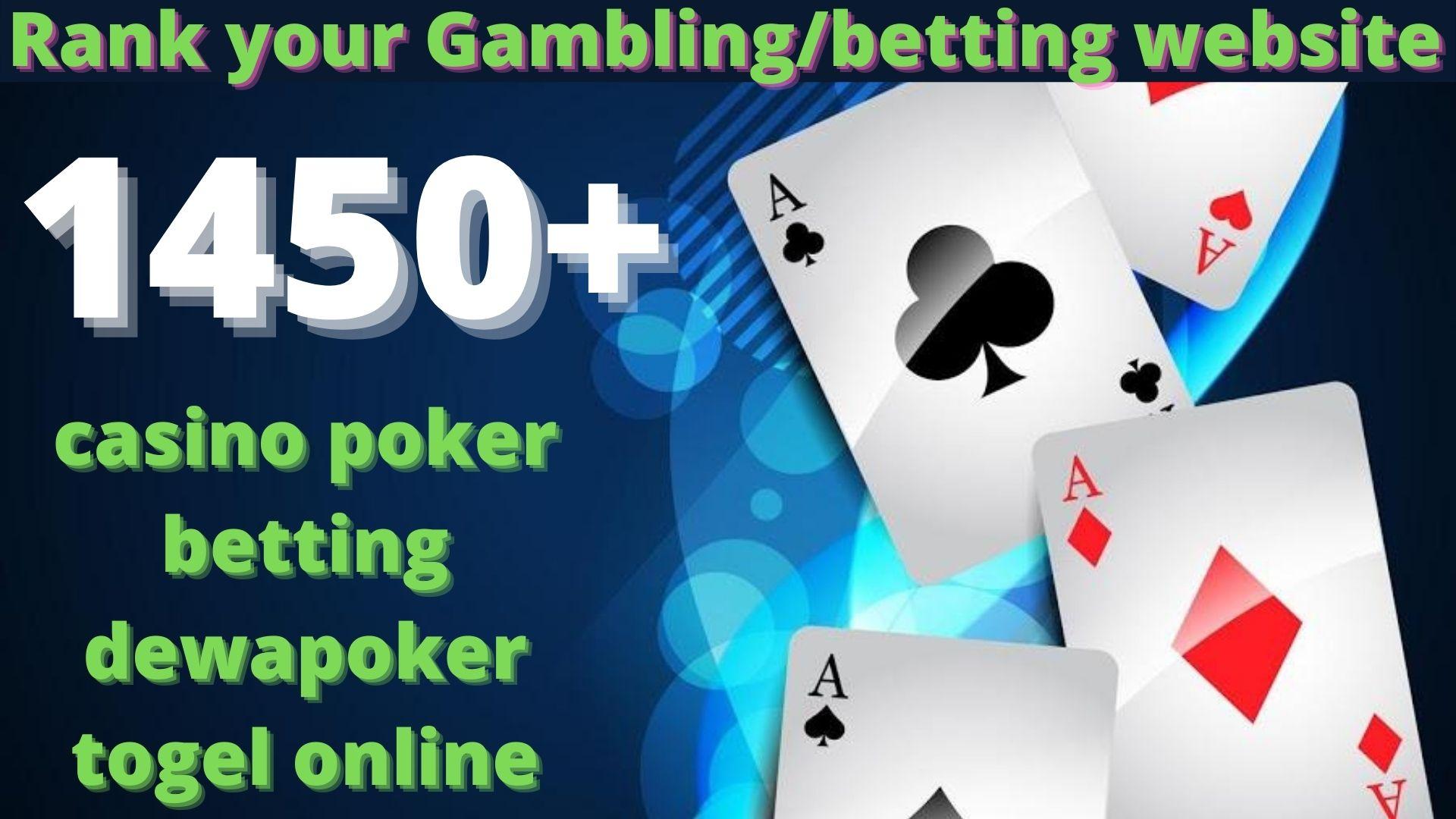 1450 High Quality Homepage Backlink Casino, Poker, Gambling BETTING DA50+ PA 35+ 100 DOFOLLOW
