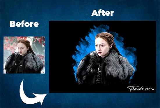 i will design digital oil portrait based on your photo