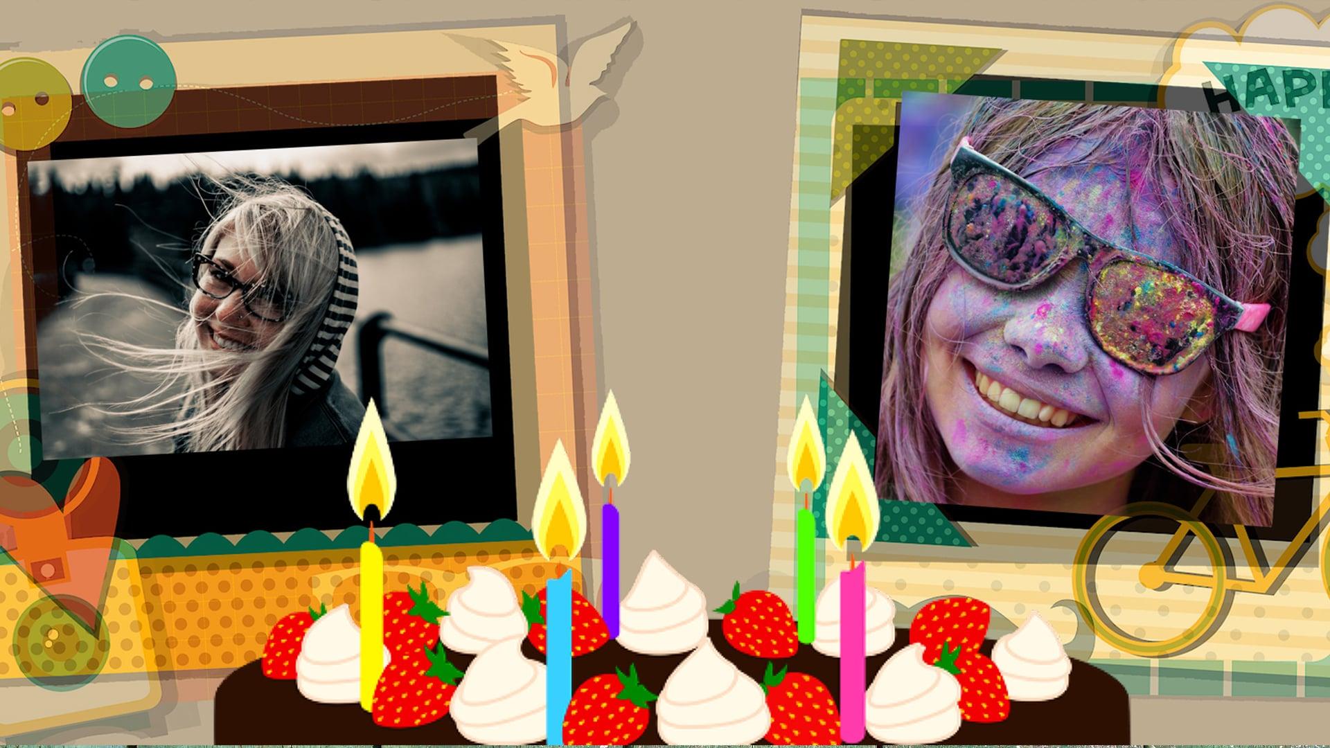 I will make create an amazing happy birthday photo slideshow video	