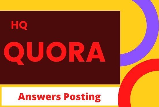 I Will do Promote Your Website with 5 High Quality Quora Answers posting