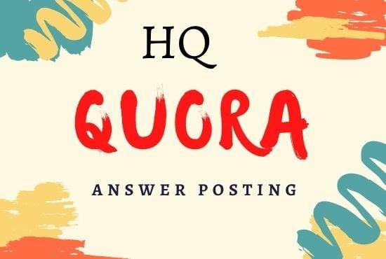 I Will do Promote Your Website with 3 High Quality Quora Answers posting