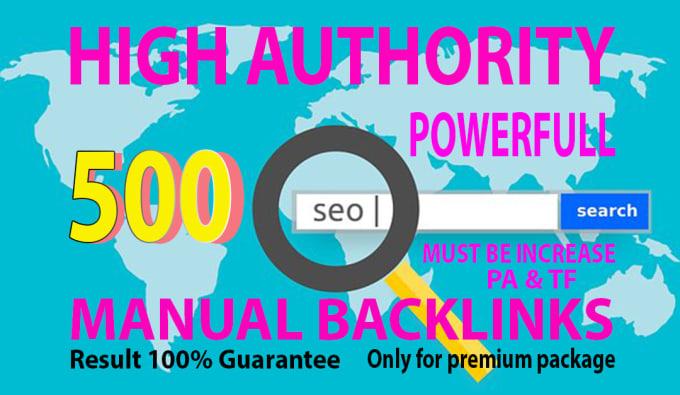 I will do 500 authority trusted white hat seo backlinks link building service
