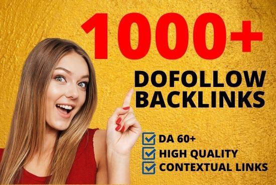 I will do 1000 contextual dofollow white hat backlinks