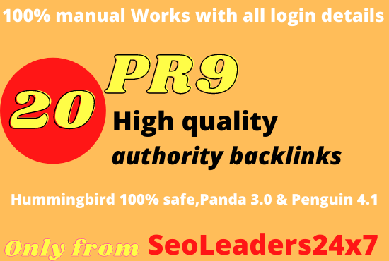 I will rank site with authority pr9 DA 90+ do follow 20 backlinks
