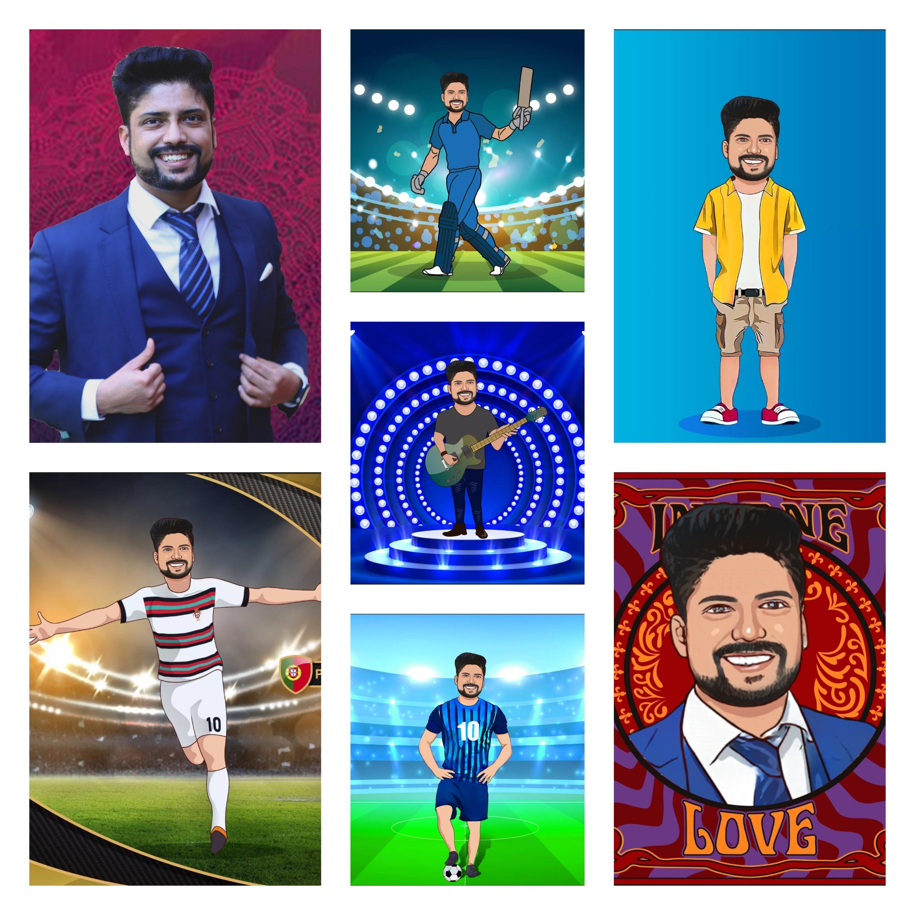 Turn your favourite photos into 6 wonderful Cartoons images