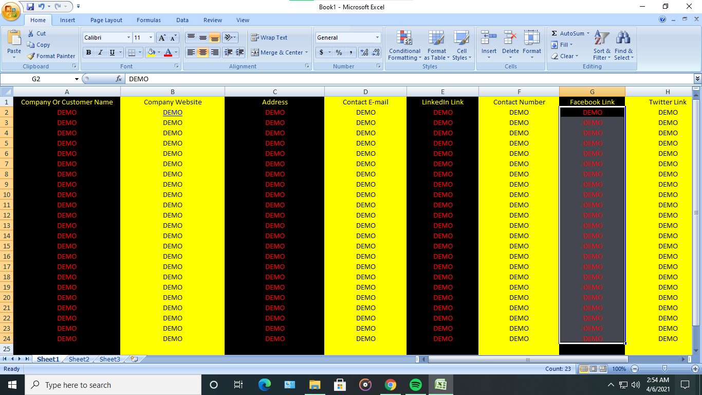 I will do web research with all kind of verified leads