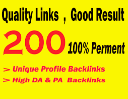 Create 200 High Quality Dofollow profile backlinks