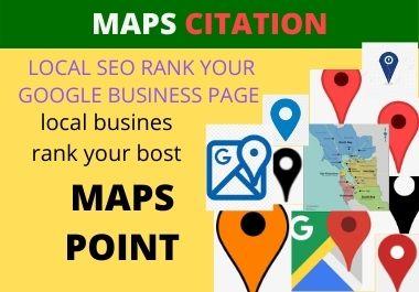 Manually create 100 google point maps citation for ranking your business google page 