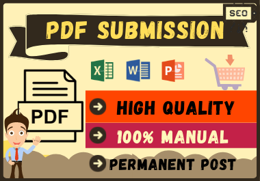 20 PDF Submission High Authority Low Spam Score Site Permanent Dofollow Backlinks