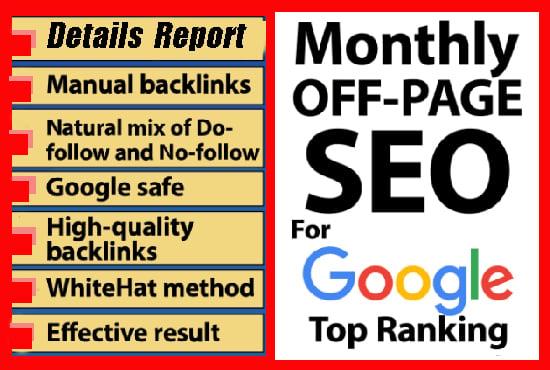 I will do monthly website SEO service, technical, onpage, offpage