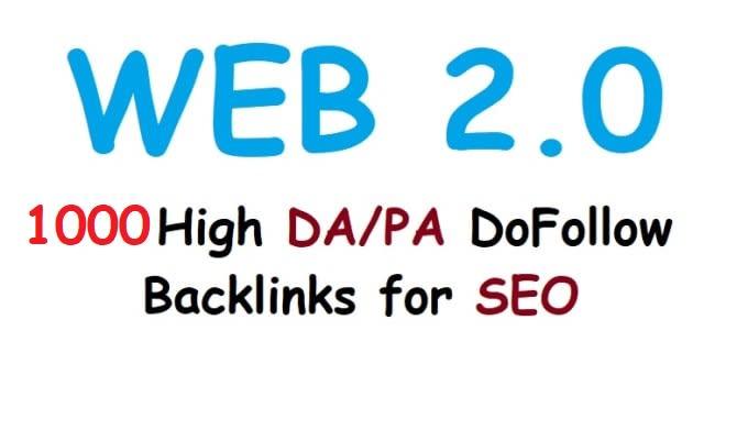 I will create 1000 dofollow web 2 0 contextual backlinks up to da90