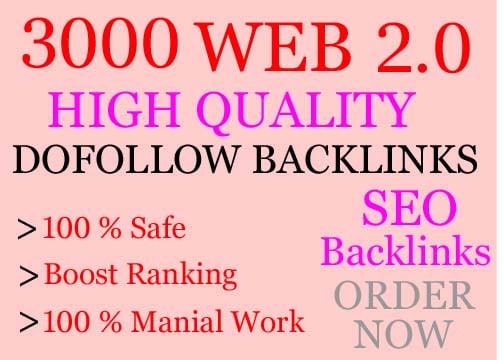 I will create 3000 web 2 0 contextual dofollow backlinks off pag seo