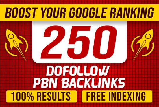 I will create 250 DR 80 plus dofollow backlinks for off page seo
