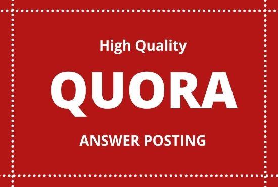 Promote your website traffic with 5 High Quality Quora Answers with a contextual link