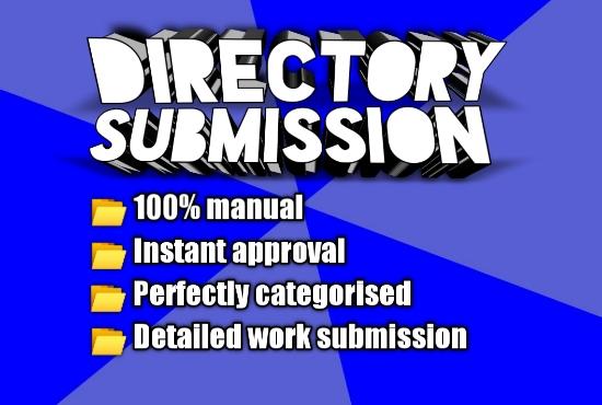 I will provide 100 high DA directory submission with instant approval
