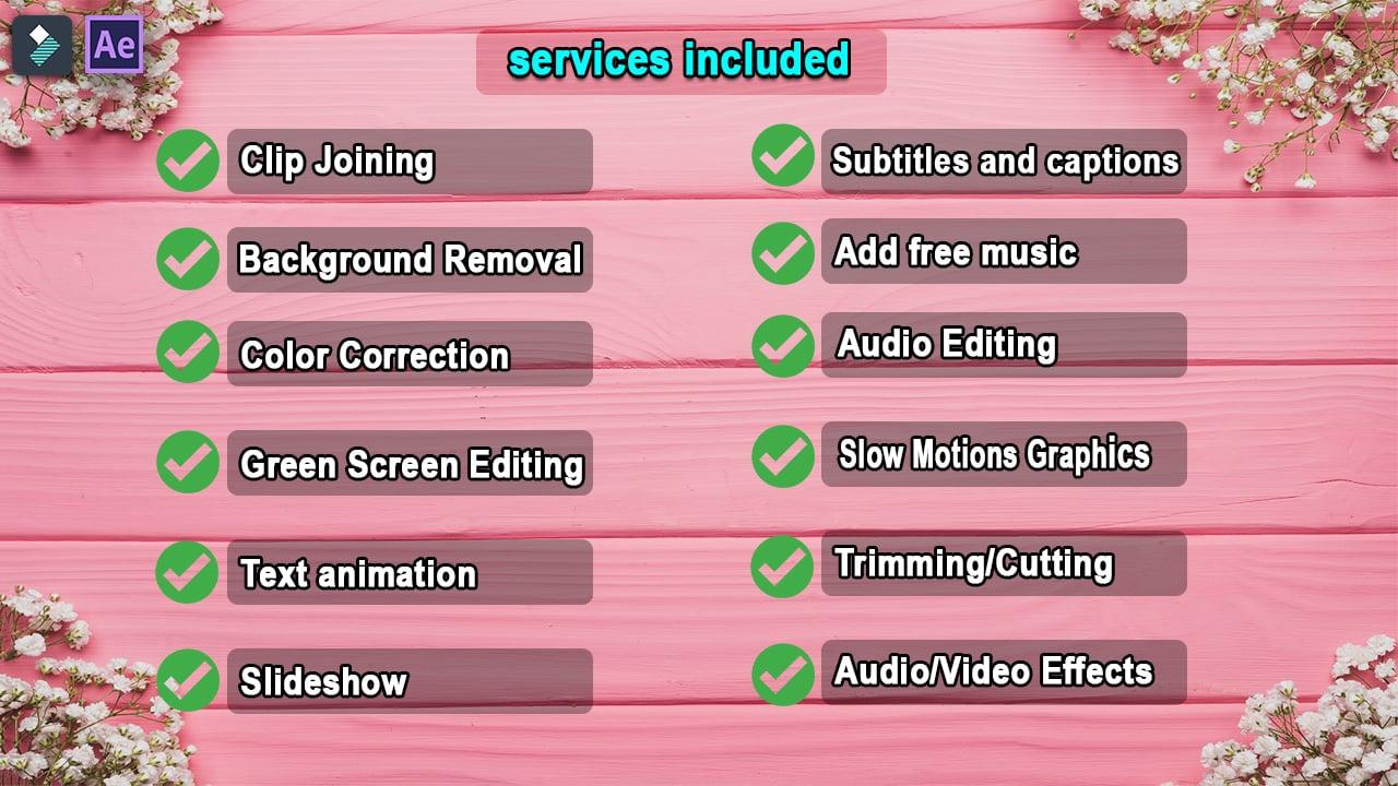 I will do professional video editing and post production