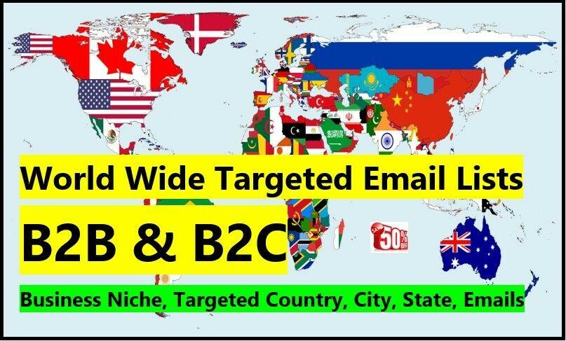 I Will Provide 900 mllion Bulk Email List for Business Email database 