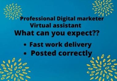 I am a skilled virtual assistant and will bring success to your business.