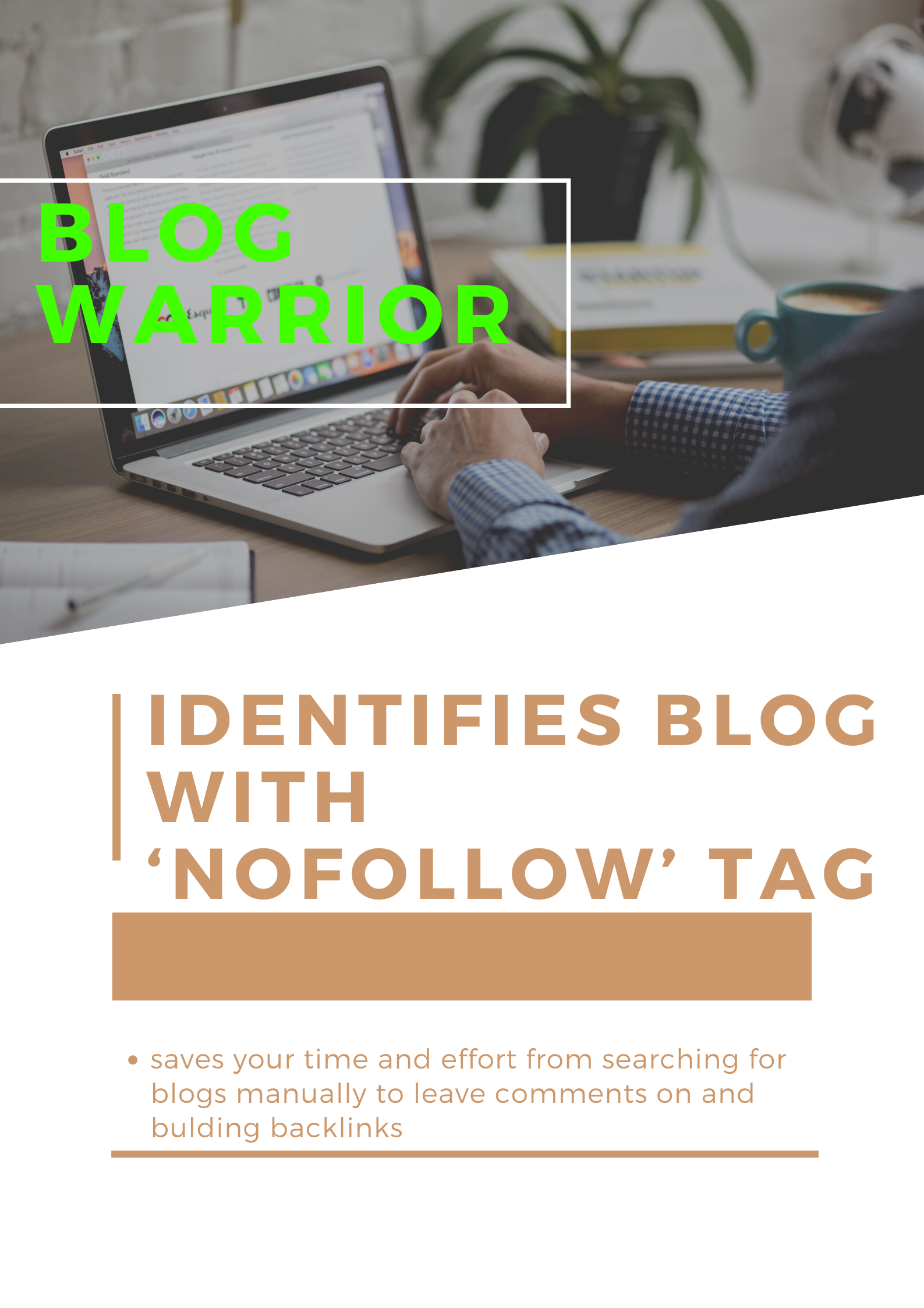 Blog warrior-Identifies wordpress blog with nofollow tag