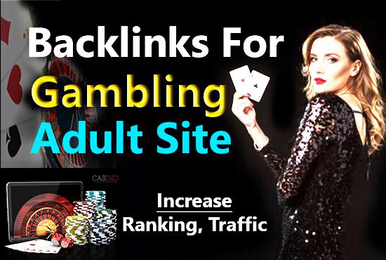 dofollow backlink with social signal package for gamble adult any sites