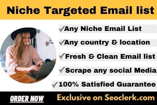 I will give you 3k niche targeted valid email list