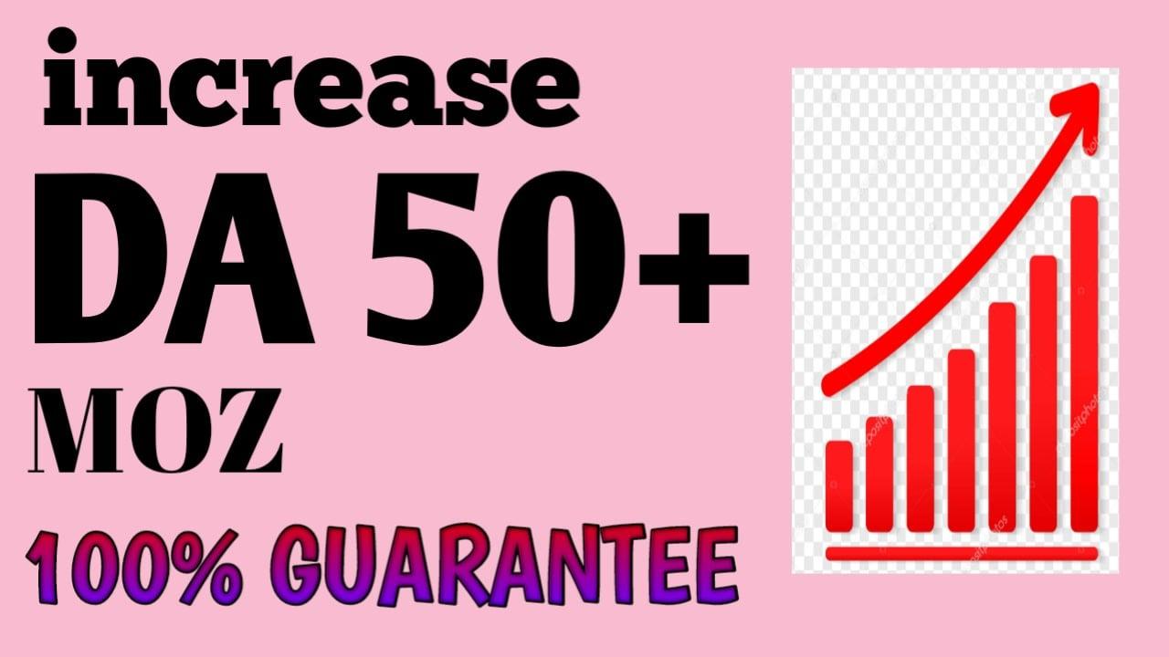 increase moz da domain authority 50 plus in monthly seo service
