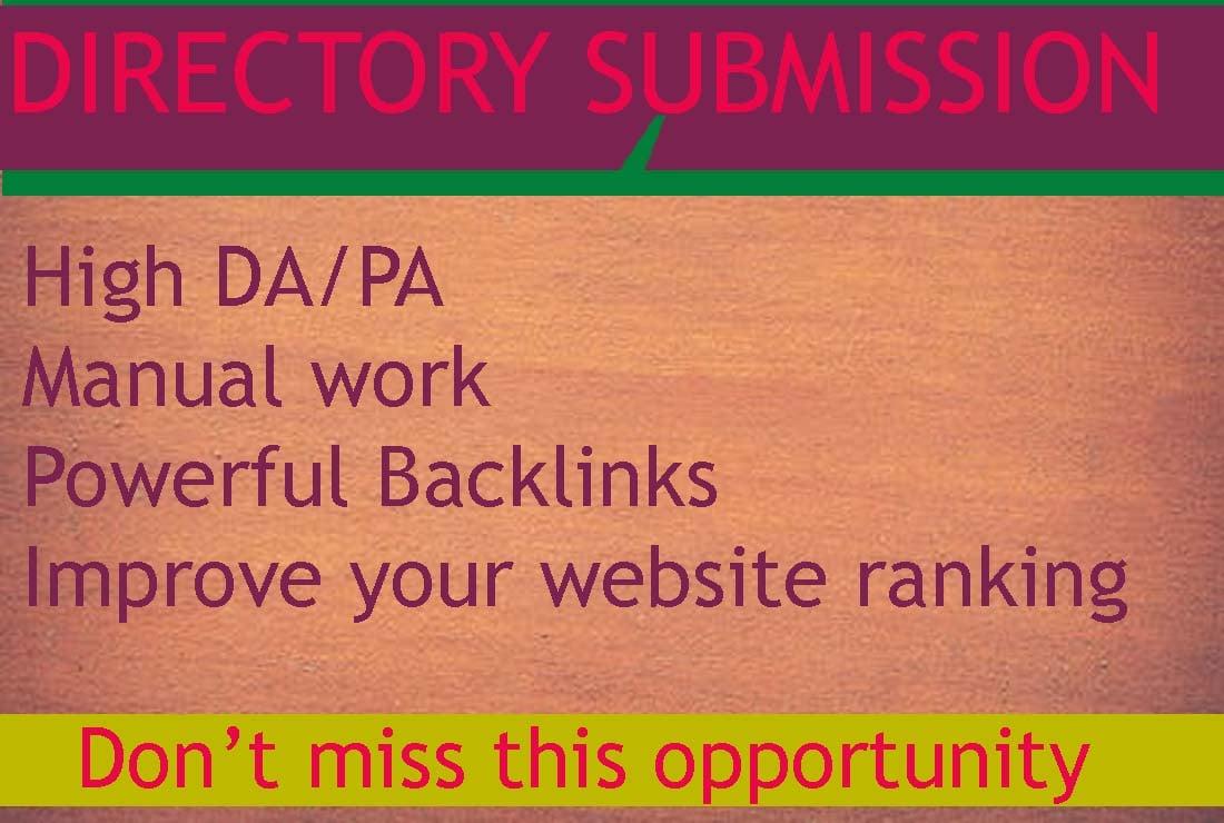 I will provide 50 directory submission for website ranking