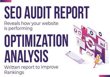 I will provide executable website SEO audit report along with competitor analysis