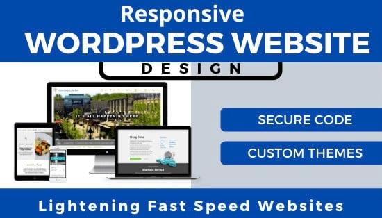 Create Your Fully Responsibe Wordpress Website.